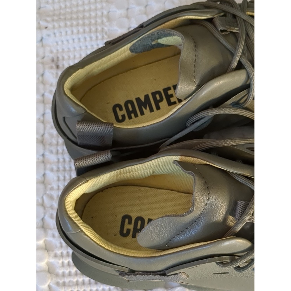Camper Karst Leather Sneakers Moss Green Sz 10 US 43 EU Mens Lace Up Streetwear - Picture 5 of 9